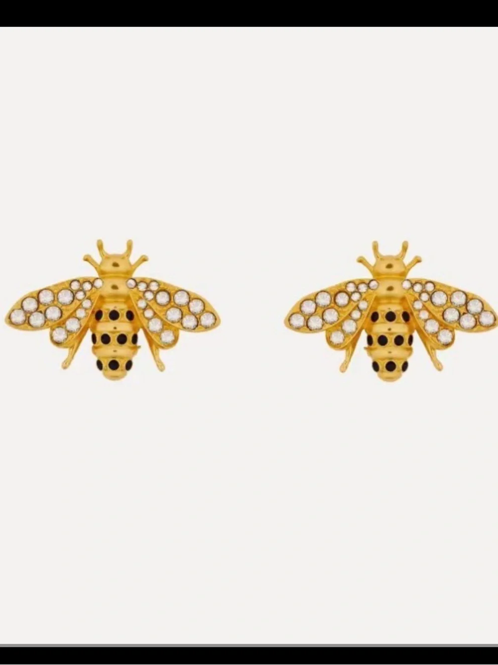 OSCAR DE LA RENTA • Golden Honey Bee Stud Earrings